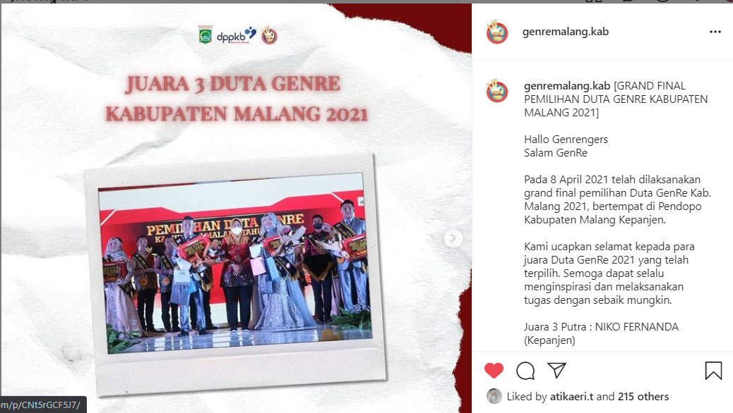 Juara III Duta Genre Kabupaten Malang Disabet Mahasiswa STIKes Kepanjen (1)